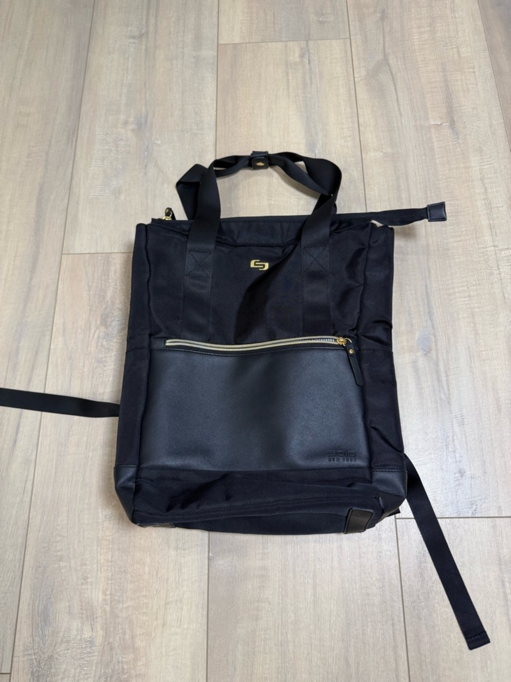 Solo New York Black Nylon 15.6” laptop backpack